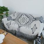 Jacquard libisemiskindel diivanitekk Kahepoolne kattetekk Four Seasons universaalne diivanir&auml;tik, mis sisaldab riidest r&auml;tikut 90x90cm 1pcs