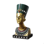 Kuldse viimistlusega Egiptuse Kuninganna B&uuml;st Vaik Metallilaadne Nefertiti-inspireeritud black