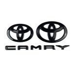 3 tk/komplekt Kapoti embleem Pagasiruumi embleem Camry t&auml;hed 2024 2025 9. p&otilde;lvkonna Toyota Camry jaoks OVERLAY Modifikatsioon L&auml;ikiv must TC0 black