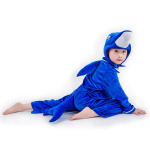 Halloweeni Laste Loomade Esitlus&uuml;likond Krabi Delfiin Krevett Pingviin &Uuml;likond T&auml;iskasvanute Cosplay R&otilde;ivad Loomade &Uuml;likonn Kombinesoon 150cm blue