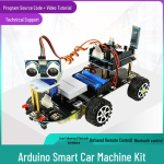 Nutika autoroboti komplekt Arduino jaoks: UNO R3 liikumisj&auml;lgimise, takistuste v&auml;ltimise ja Bluetoothiga Set 4 (without UNO board)