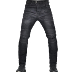 VOLERO+VOLERO+Mootorrattateksad Meeste+Retromootorratta vaba aja elastsed k&otilde;rge v&ouml;&ouml;kohaga Slim Fit rattap&uuml;ksid XL must