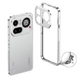 Eemaldatava pandlaga &uuml;mbris Nothing Phone 4A jaoks Nothing Phone 4A Pro jaoks Alumiiniumisulamist metallraam Kaitseraua kaamera kaitsja kate white