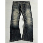 Y2K Pestaud Kulutatud Denim P&uuml;ksid Meestele Naistele L&otilde;tv L&otilde;ige Laienev S&auml;&auml;r Streetwear Hip Hop Stiil XL gray