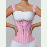 Fajas Colombianas Body Shaper Shapewear naiste vest topeltkompressiooniga talje treenija korsett t&otilde;mblukk XXXL pink