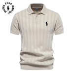 Polo Ralph Lauren 2026 Kevad/Suvi Tikand Uus Naiste Villane Polo Kampsun Kootud S&auml;rk L&uuml;hikeste Varrukatega Kraega Naiste T-s&auml;rk Top S beige