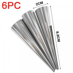 6 tk roostevabast terasest spiraalsed sarvesaiad vormid kondiitritooted kreemjas sarvekooki leivavormi rullvormid kondiitritooted small 6 pcs
