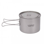Lixada 1600 ml titaanist pott &uuml;likerge kaasaskantav ripppott kaane ja kokkupandava k&auml;epidemega v&auml;litingimustes Cup , 900ml