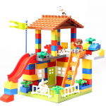 DIY v&auml;rvilised klotsid &uuml;hilduvad LegoINGlys Duplo linna maja katuse suurte osakeste ehitusplokkidega loss