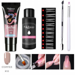 Poly Extention Gel Set Nail Art Clear Camouflage v&auml;rviline k&uuml;&uuml;neotsa vorm Crystal UV geel k&uuml;&uuml;negeel
