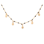 Les Tr&eacute;sors De Lily [Q5020] - Collier cr&eacute;ateur acier 'Une Etoile est N&eacute;e' noir dor&eacute; - 6x5 mm must