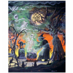 Teemantmaaling Ristpistes pealuu Halloweeni n&otilde;ia teemanttikandid 20X30CM