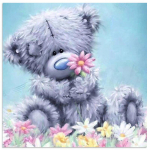 Teemanttikandid Animal Teddy Beer T&auml;isringi teemantmaaling Ristpistes 30x30CM