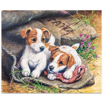 T&auml;ielik 5D Teemantmaaling Vaikne kutsikas Mosaiik Tikand Ristpistes Kodukaunistus K&auml;sitsi valmistatud kingitus 20X25CM