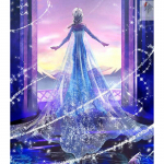 Teemantmaaling N&auml;put&ouml;&ouml; Teemanttikandid Teemantpilt Printsess, kes kannab pikki seelikuid 20X30CM