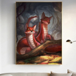 DINGPU DIY 5D Teemantmaal Teemanttikandid Koomiksikunst Ristpistes T&auml;is&uuml;mmargune kivimosaiiksein Kodukaunistuse kingitus 20X30CM