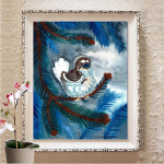 5D Teemantmaal Ristpistes Ise tehes t&auml;isteemanttikandid Mosaiik Kunstpilt kividest kingitus Full Round 20X30CM