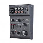 AGE03 5-kanaliline Mini Mic-Line mikseripuldi mikser USB-heli liidesega, sisseehitatud kaja