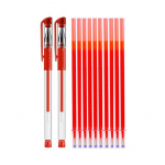 6/12 tk Kontori geelpliiats koolipliiats Sujuv kirjutamiskatse Roller Sildid Geeltindipliiats Mood koolikontoritarbed Praktilised kirjatarbed allkirjastamispliiats 12Pcs set punane