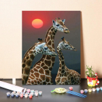 Kodukaunistus L&otilde;uend Digitaalne &otilde;limaal Numbrid &Otilde;limaal Numbrid Maali isetegemine Numbrite j&auml;rgi 40x50cm no frame