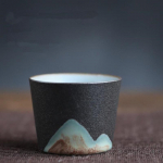 K&auml;sitsi maalitud m&auml;gikeraamilised teetassid J&auml;mekeraamika Hiina Kung Fu teekomplekt K&auml;sitsi valmistatud teen&otilde;ud