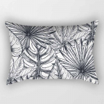 Troopilise taime lille ilu mustriga padjap&uuml;&uuml;r ristk&uuml;likukujuline v&auml;ike padjap&uuml;&uuml;r 50 cm x 30 cm 50*30cm