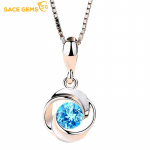 SACE GEMS naiste kaelakee ripats vasesulamist tsirkoonist moekingitus Pendant sinine