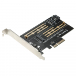 M.2 NVME&ndash;PCI-E X4 laienduskaardi SSD-adapterikaart M.2 M-klahvi B-klahvi liidestega, toetab NVME-d must