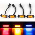 4 tk / komplekt punane sinine merevaigukollane LED esiv&otilde;re valgustus autole 2016-up Toyota Tacoma koos TRD Pro Raptor-stiilis iluv&otilde;re valgusega DRL seisutuled 12 V Smoked Lens punane