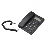 Lauaarvuti juhtmega lauatelefon Fikseeritud telefoni suur nupp eakatele pension&auml;ridele LCD-ekraaniga telefon valge