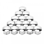 15 t&uuml;kki auto ratta mutrite korgid Decor Rummu kruvikate Citroen C4l C5 C2 jaoks Peugeot 207 301 307 308 408 508 3008 Silver