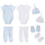 Vasts&uuml;ndinu riidekomplekt Imiku riietus Beebi kinkekomplekt Pehmest puuvillast body+P&uuml;ks+M&uuml;ts+Kindad New Born Girl Casual Outfit 0-3Months