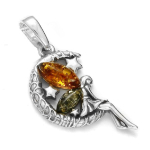 Les Tr&eacute;sors De Lily [Q6793] &ndash; h&otilde;bedane ripats  Tinker Bell  merevaigukollane 2 tooni (roodiumiga kaetud) - 23x14mm oranž