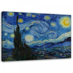 L&otilde;uenditr&uuml;ki reproduktsioon t&auml;hine &ouml;&ouml; van gogh 60x40 sinine