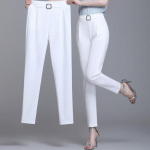 Elegantsed k&otilde;rge v&ouml;&ouml;kohaga elastsed haaremip&uuml;ksid naistele pendeldamine vabaaja Capri p&uuml;ksid, mood &uuml;hev&auml;rvilised taskud, p&uuml;ksid XXXXL