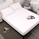 Uus v&auml;rviline voodikate Veekindel madratsikaitse puuvill, pehme ja mugav, sobib k&otilde;ikidele madratsisuurustele, pestav 70x200x30cm valge