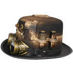 Meeste ja naiste kaitseprillid eemaldatavad k&otilde;rvad Steampunk kett M&uuml;ts Gear kaitseprillid Aksessuaarid Gooti m&uuml;tsirihm Meeste kauboi m&uuml;ts neetkork kaitseprillid kate neetkork 58-60cm