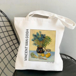 Ostleja Van Goghi tr&uuml;kitud Kawaii kott Harajuku naiste ostukott, l&otilde;uend Ostekott T&uuml;drukute k&auml;ekott Kandekott Naiste &otilde;lakott 24*26cm