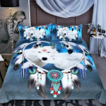 3D k&otilde;rglahutusega digitaalse prinditud hundimustriga voodipesukomplekt, loomasuletekk ja padjap&uuml;&uuml;r 2/3 t&uuml;kki AU180 * 210 t&auml;issuuruses kodukaunistus Baby 100x135cm