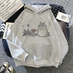 Jaapani anime multifilm Totoro Hoodie Naiste Kawaii Pusad Miyazaki Hayao Studio Ghibli Harajuku Hallid Pusad Unisex Pusa M