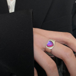 Uus moodne loominguline v&auml;rviline armastuss&uuml;dames&otilde;rmus naiste s&uuml;nnip&auml;evaks, h&otilde;bedase v&auml;rviga avatud s&otilde;rmus, armastatud s&otilde;brannade ehted Resizable&Silver Plated