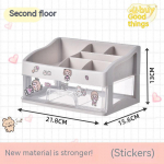 Ins l&auml;bipaistev sahtel Hoiukast Roosa Kosmeetiline Viimistlus Meigikarp &Uuml;hiselamu Kawaii Riiul Armas T&uuml;druk S&uuml;da t&ouml;&ouml;laua Korraldaja 2 layer