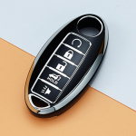 5 nuppu Nissan Rouge Maxima Altima Sentra Murano Qashqai TPU Auto Shell Fob hoidiku kaitsja auto kaugjuhtimispuldi v&otilde;tme&uuml;mbrise kate valge
