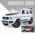 1:24 Scale Brabus G800 sulamist mudel Diecast autom&auml;nguasi, helivalgus auto Lovers Collection lastele s&uuml;nnip&auml;evakingitus metallist poistele m&auml;nguasjad 1/24-22x10x9.3cm valge