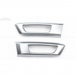 ABS Chrome/piano black For Land Rover Range Rover Sport 2014-17 Car Front Fog Light Lamp Frame Decoration Sticker Trim sliver 2 pieces