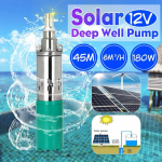 T&otilde;hus p&auml;ikeseenergia veepump 12 V 24 V 180 W 3000 l/h 25 m s&uuml;gav kaevupump alalisvoolu kruviga sukelpump kastmisaed Kodu 12V