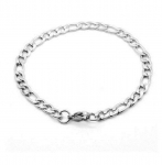 Herren Edelstahl Kette k&auml;epael Silber Biker Motorrad Armkette Armreif Schmuck