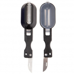 Praktiline kala katlakivi eemaldaja plastist katlakivieemaldusvahend puhastuskaabits K&ouml;&ouml;k puu- ja juurviljakoorija Kasulikud tarvikud Kokkupandav nuga sinine