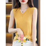 Ice Silk Collar Kootud Camisole naiste suver&otilde;ivad koos &uuml;likonnaga, mille &uuml;laosaga &otilde;huke varrukateta T-s&auml;rk L valge