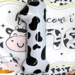 1 tk 40-tolline fooliumist lehmanumbriga &otilde;hupall Must-valge lehmaprindiga &otilde;hupall metsikute &uuml;he s&uuml;nnip&auml;evapeo kaunistuste jaoks taluloomade peotarbed